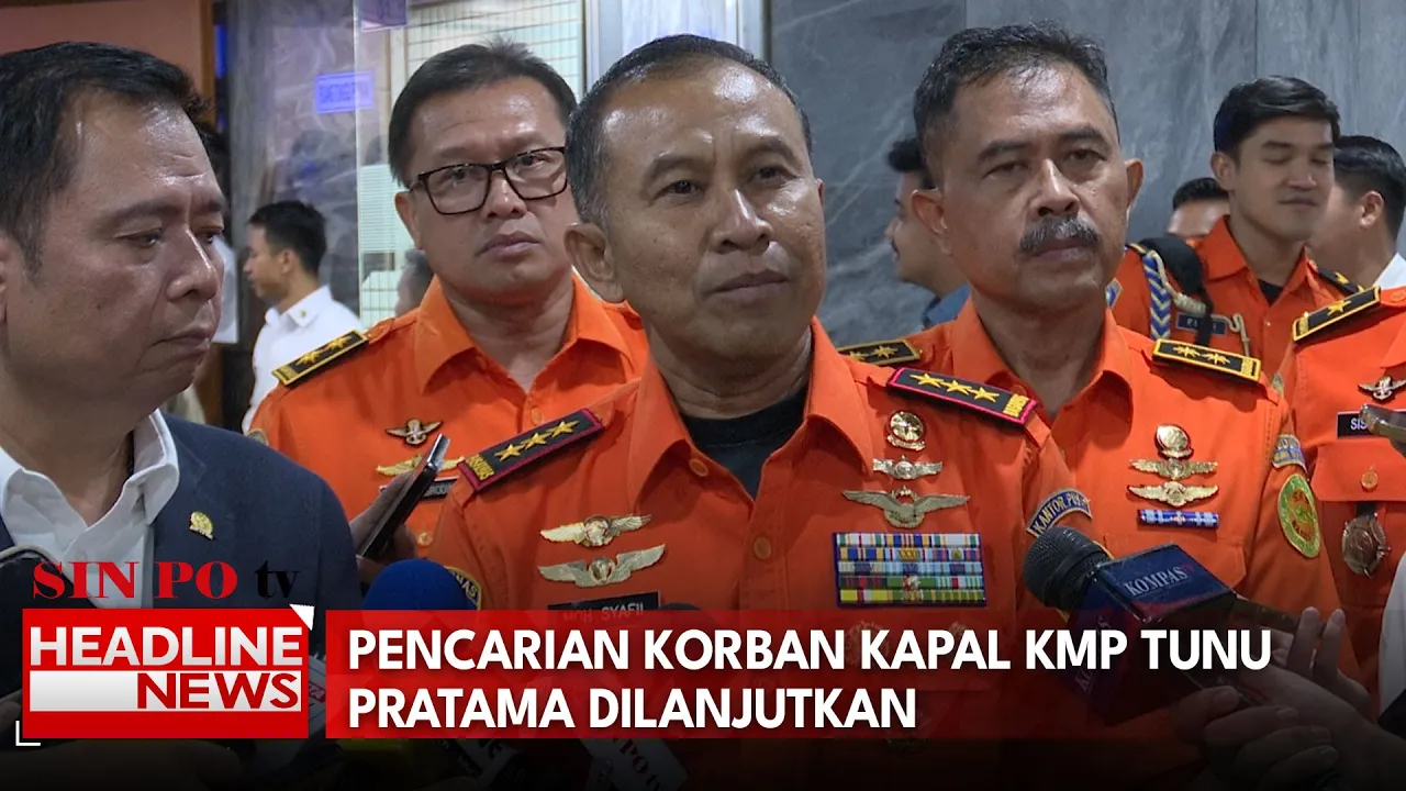 Pencarian Korban Kapal KMP Tunu Pratama Dilanjutkan