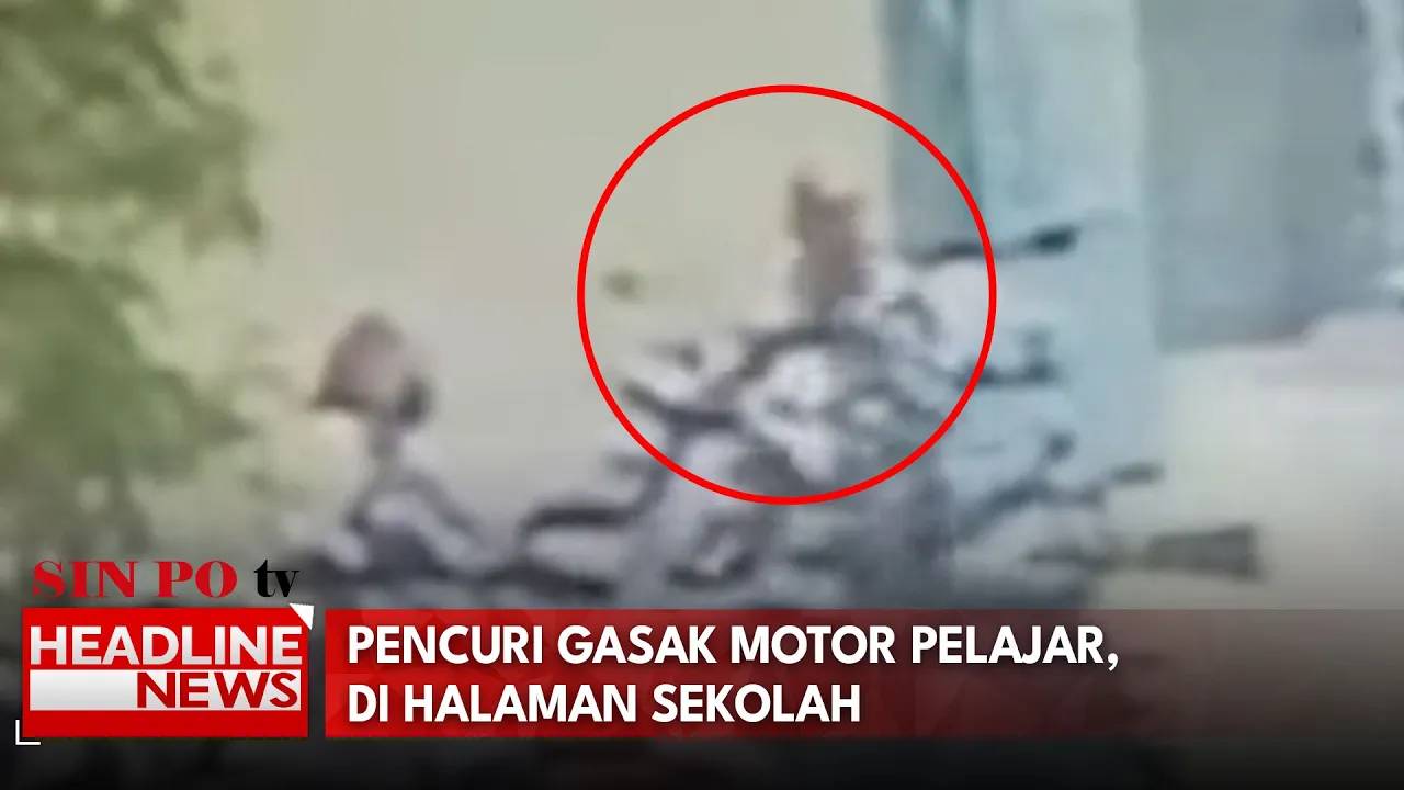 Pencuri Gasak Motor Pelajar di Halaman Sekolah
