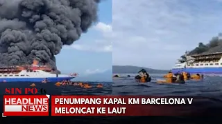 Penumpang Kapal KM Barcelona V Meloncat Ke Laut