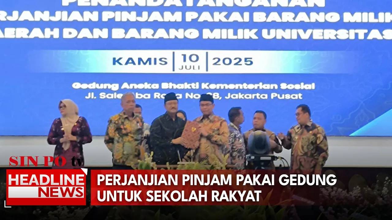 Perjanjian Pinjam Pakai Gedung Untuk Sekolah Rakyat