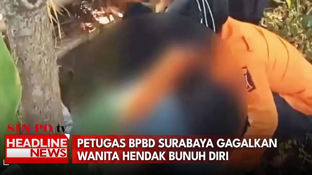 Petugas BPBD Surabaya Gagalkan Wanita Hendak Bunuh Diri