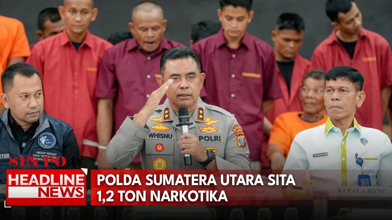 Polda Sumatera Utara Sita 1,2 Ton Narkotika