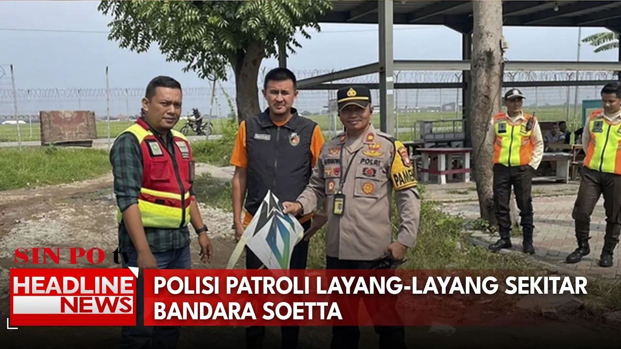 Polisi Patroli Layang-Layang Sekitar Bandara Soetta