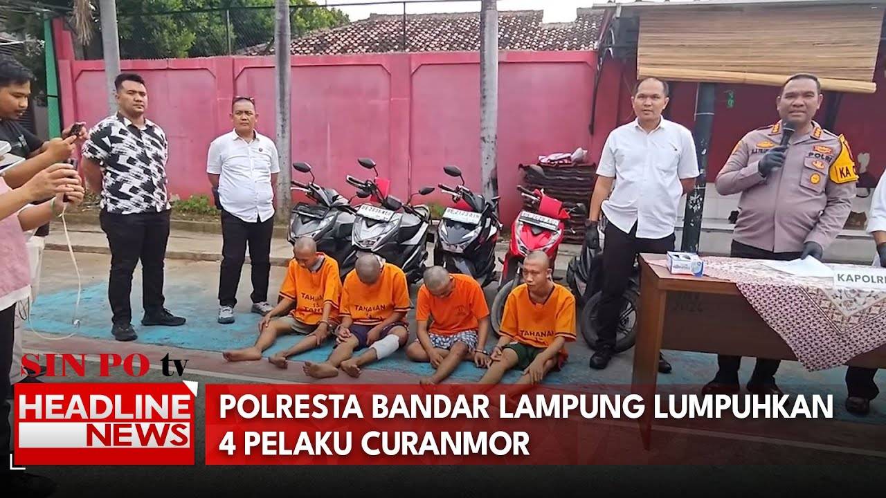 Polresta Bandar Lampung Lumpuhkan 4 Pelaku Curanmor