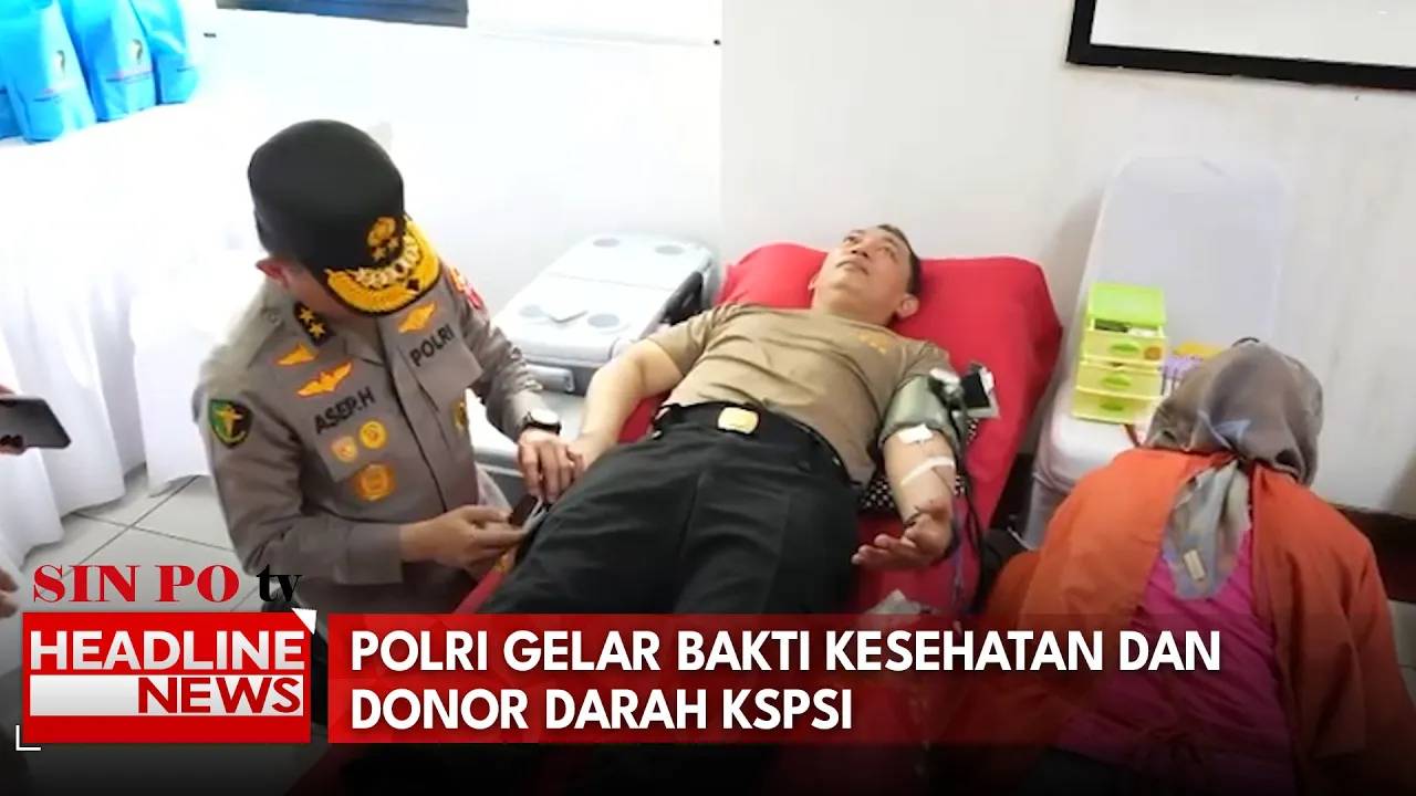 Polri Gelar Bakti Kesehatan dan Donor Darah KSPSI