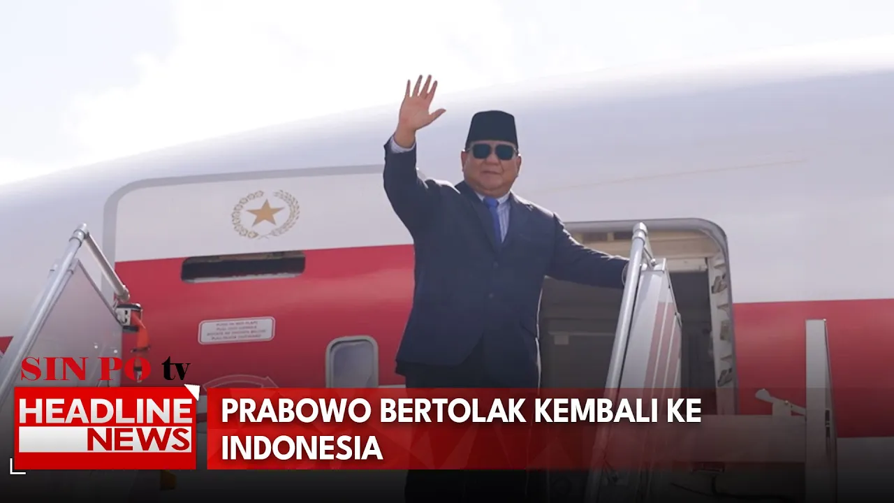 Prabowo Bertolak Kembali ke Indonesia