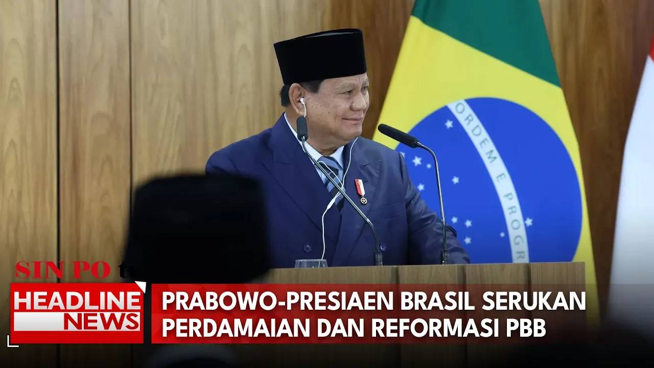 Prabowo-Presiden Brasil Serukan Perdamaian Dan Reformasi PBB