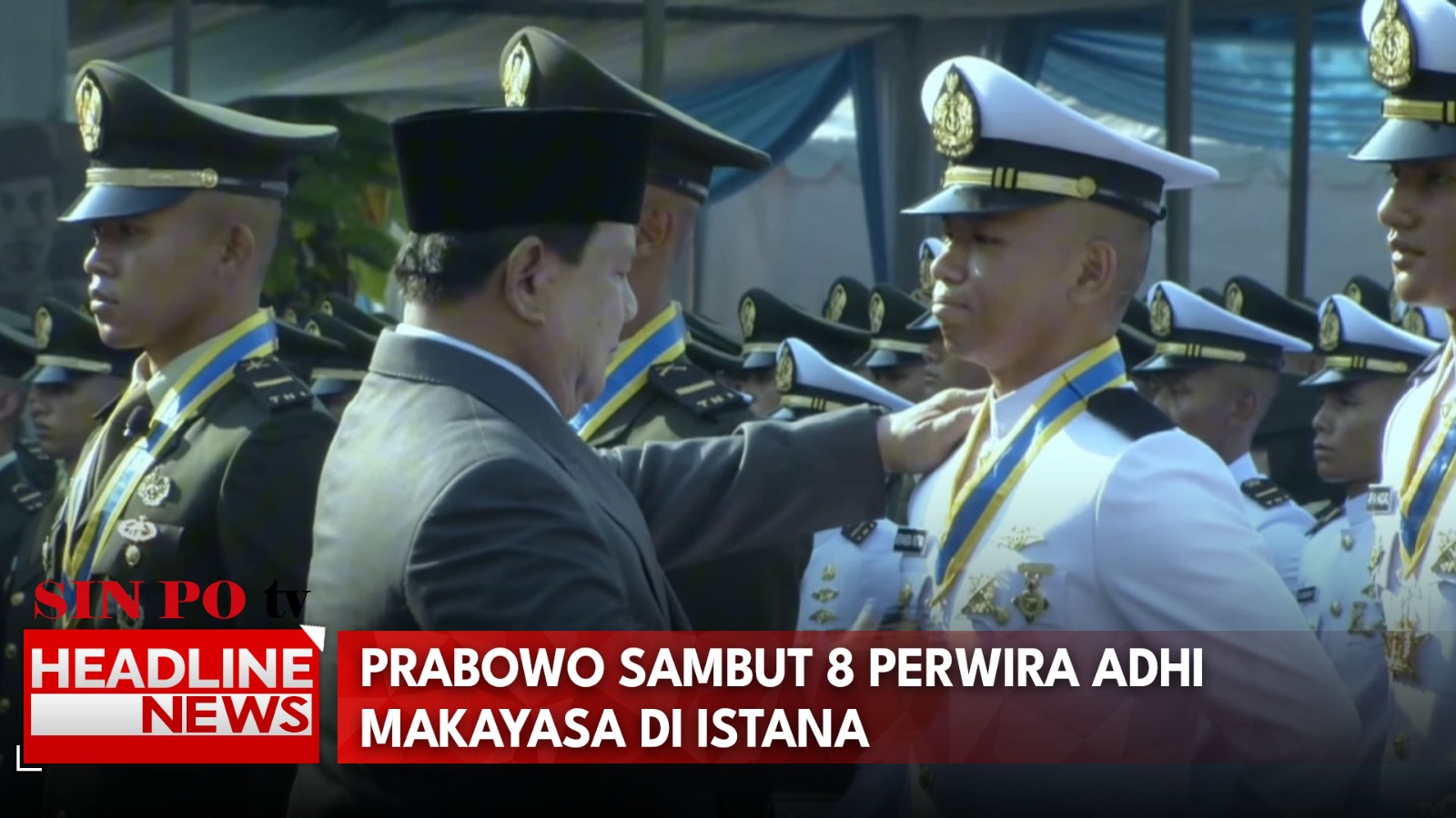 Prabowo Sambut 8 Perwira Adhi Makayasa di Istana