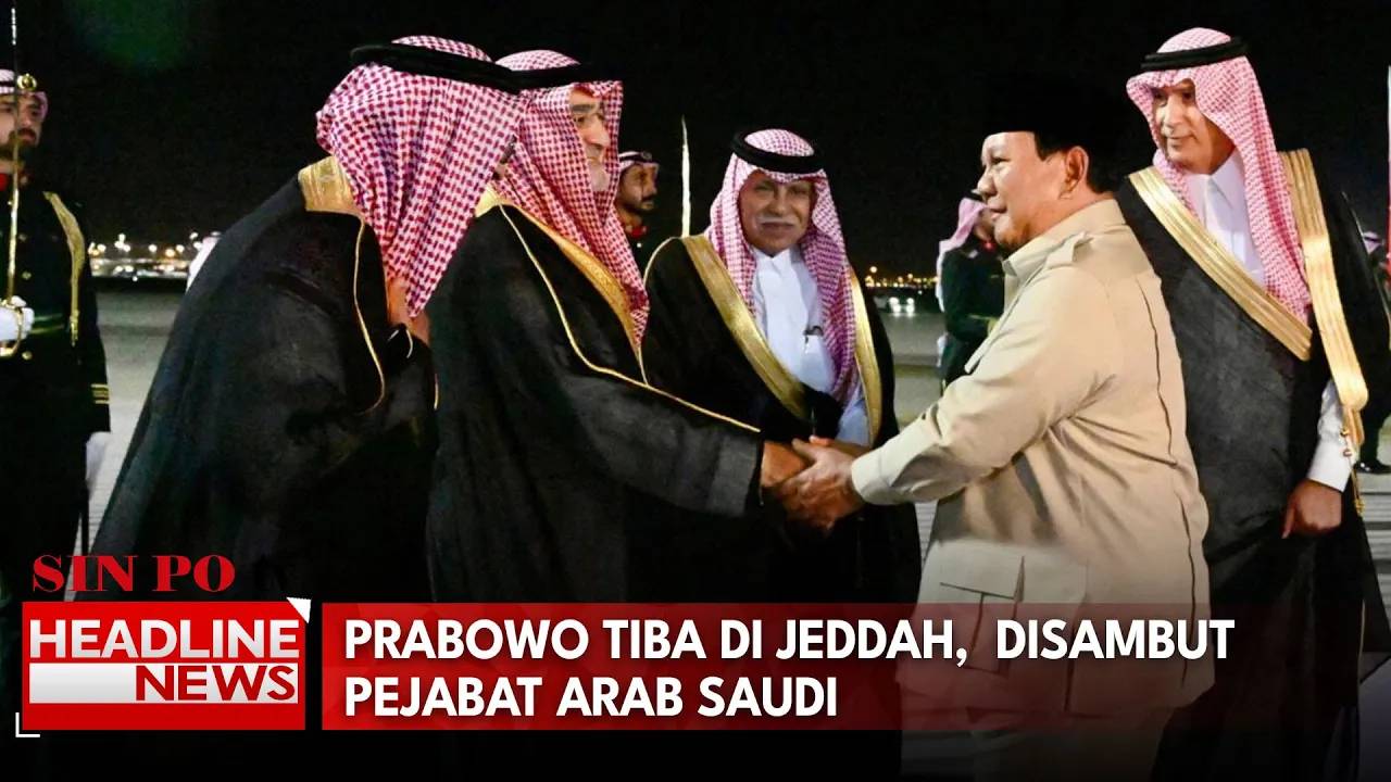 Prabowo Tiba Di Jeddah,  Disambut Pejabat Arab Saudi