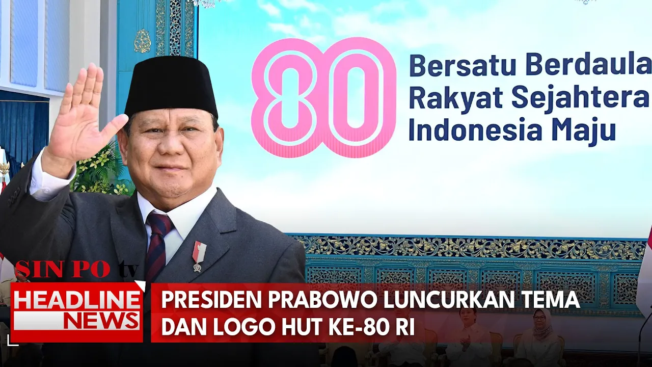 Presiden Prabowo Luncurkan Tema dan Logo HUT ke-80 RI