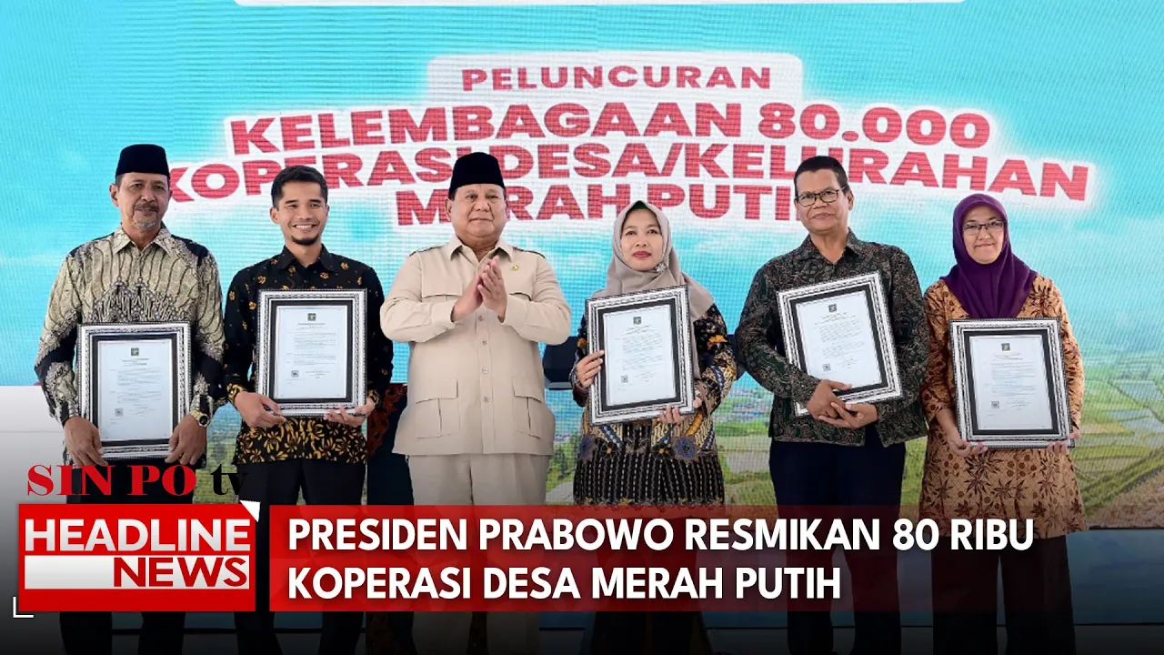 Presiden Prabowo Resmikan 80 Ribu Koperasi Desa Merah Putih