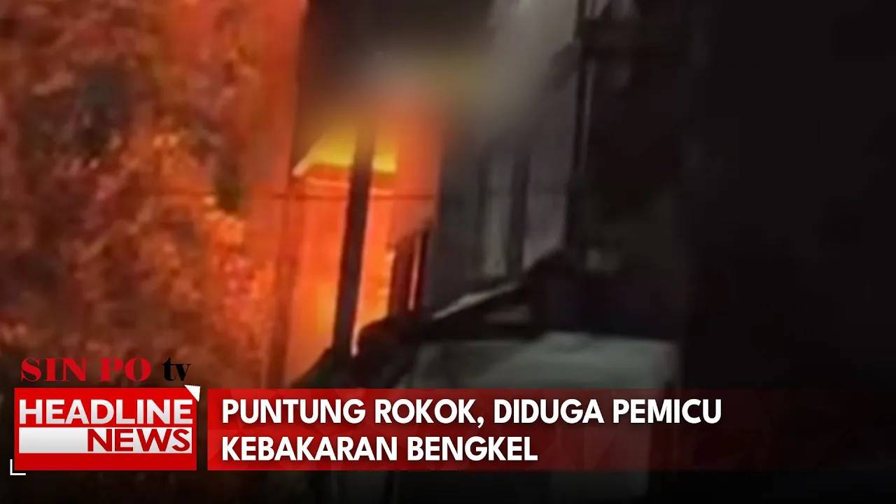 Puntung Rokok, Diduga Pemicu Kebakaran Bengkel
