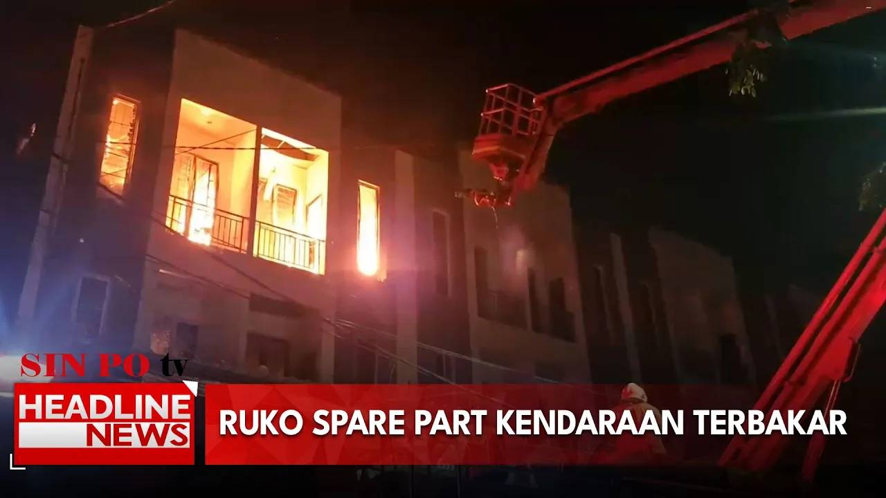 Ruko Spare Part Kendaraan Terbakar