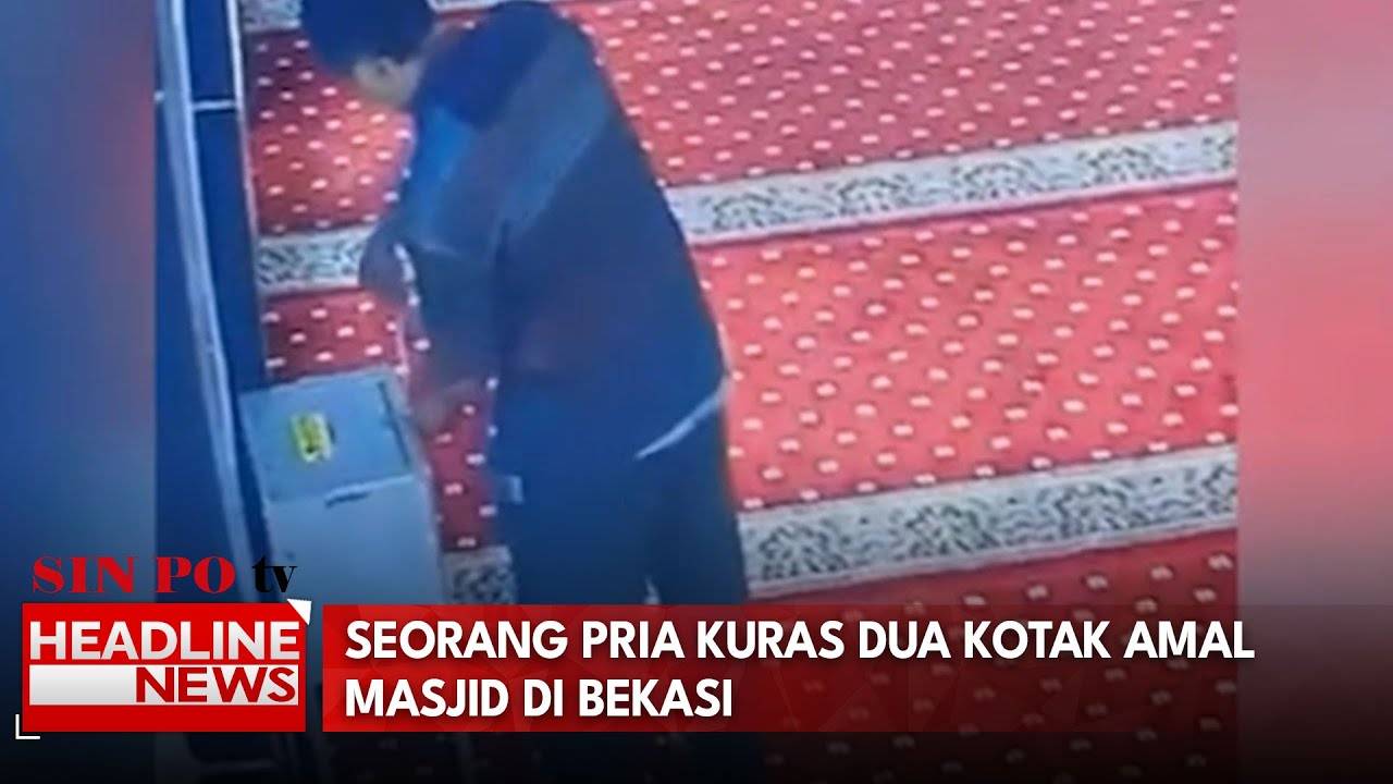Seorang Pria Kuras Dua Kotak Amal Masjid di Bekasi