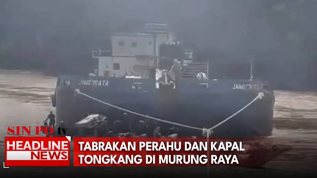 Tabrakan Perahu dan Kapal Tongkang di Murung Raya