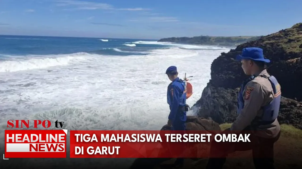 Tiga Mahasiswa Terseret Ombak Di Garut