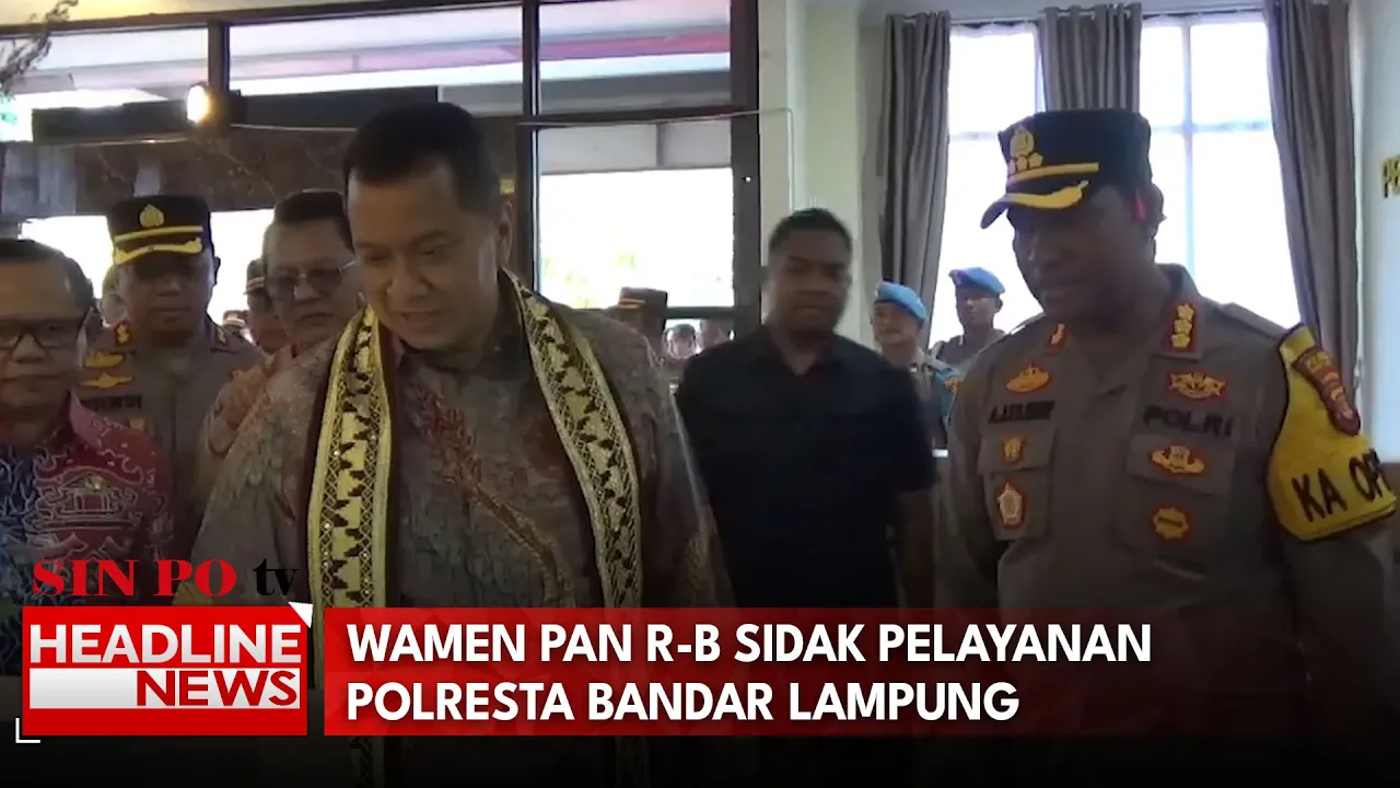 Wamen PAN R-B Sidak Pelayanan Polresta Bandar Lampung