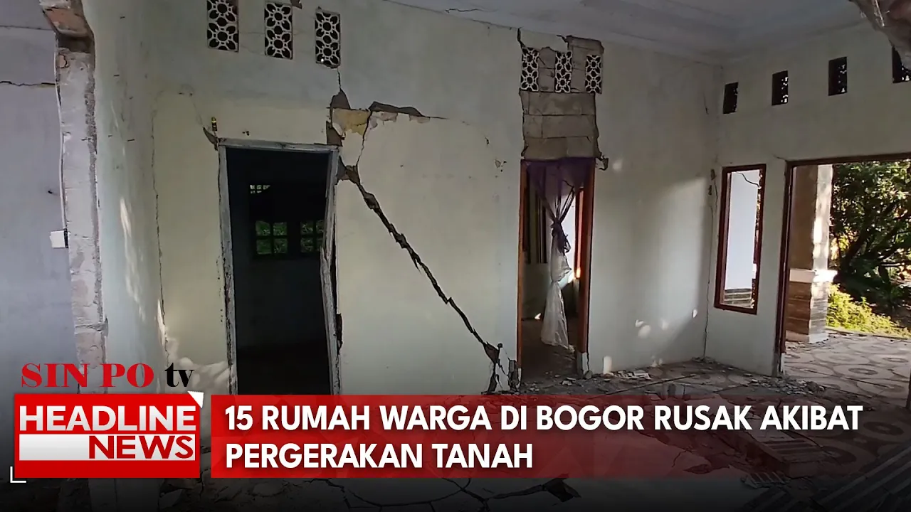 15 Rumah Warga Di Bogor Rusak Akibat Pergerakan Tanah