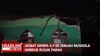 Akibat Gempa 4,9 SR, Sebuah Mushola Ambruk Rusak Parah