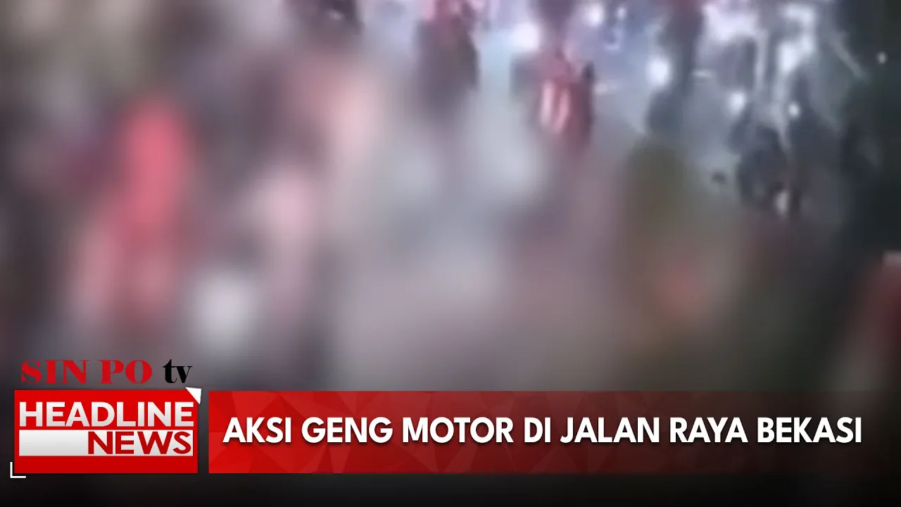 Aksi Geng Motor Di Jalan Raya Bekasi