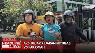 Aksi Kejar Kejaran Petugas vs Pak Ogah