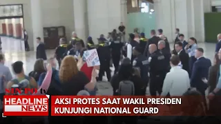 Aksi Protes Saat Wakil Presiden Kunjungi National Guard