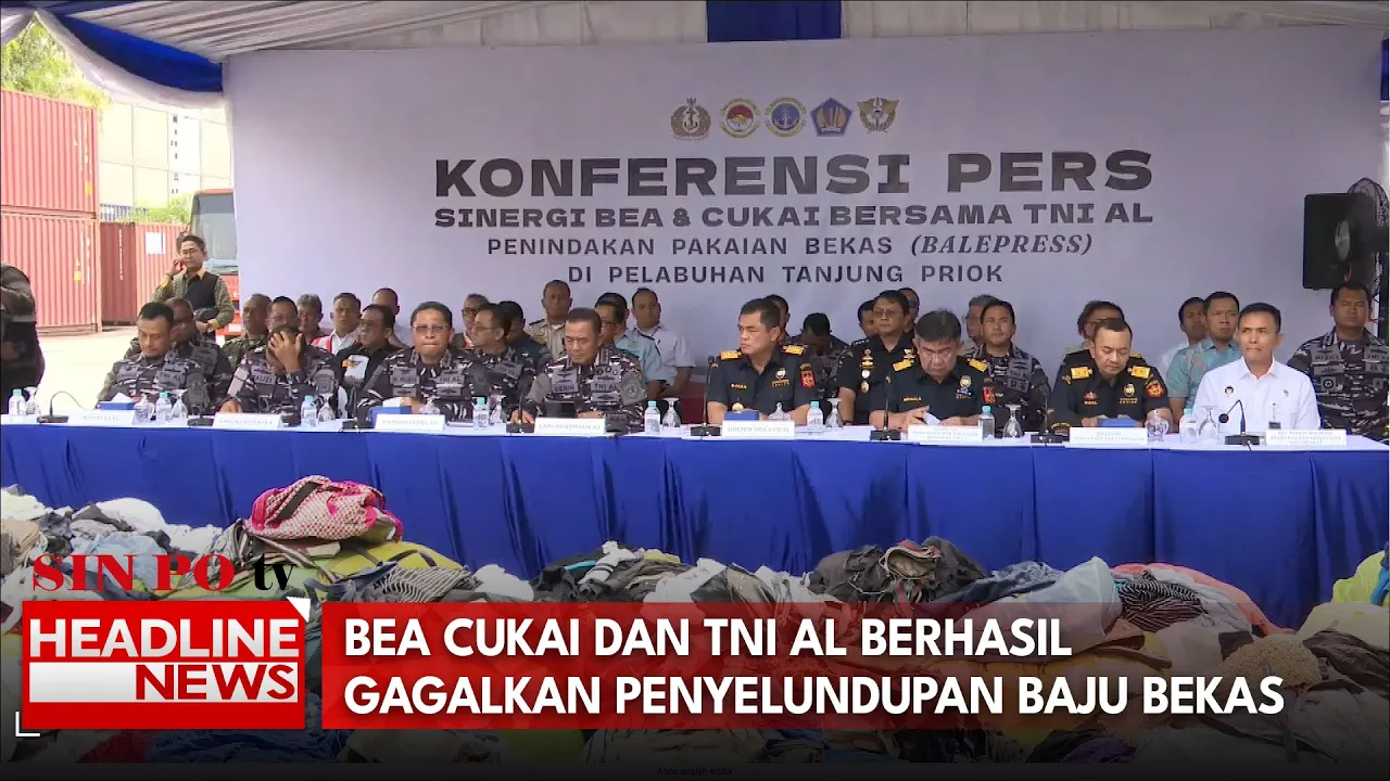Bea Cukai Dan TNI AL Berhasil Gagalkan Penyelundupan Baju Bekas