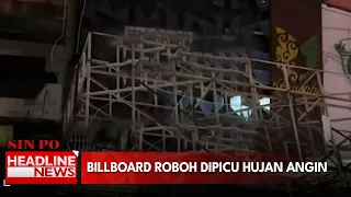 Billboard Roboh Dipicu Hujan Angin