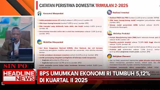 BPS Umumkan Ekonomi RI Tumbuh 5,12% di Kuartal II 2025