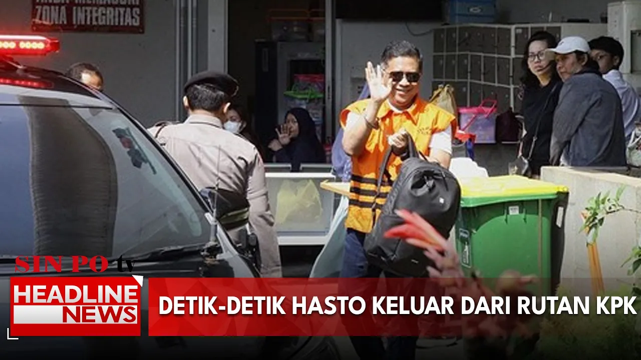 Detik-detik Hasto Keluar dari Rutan KPK