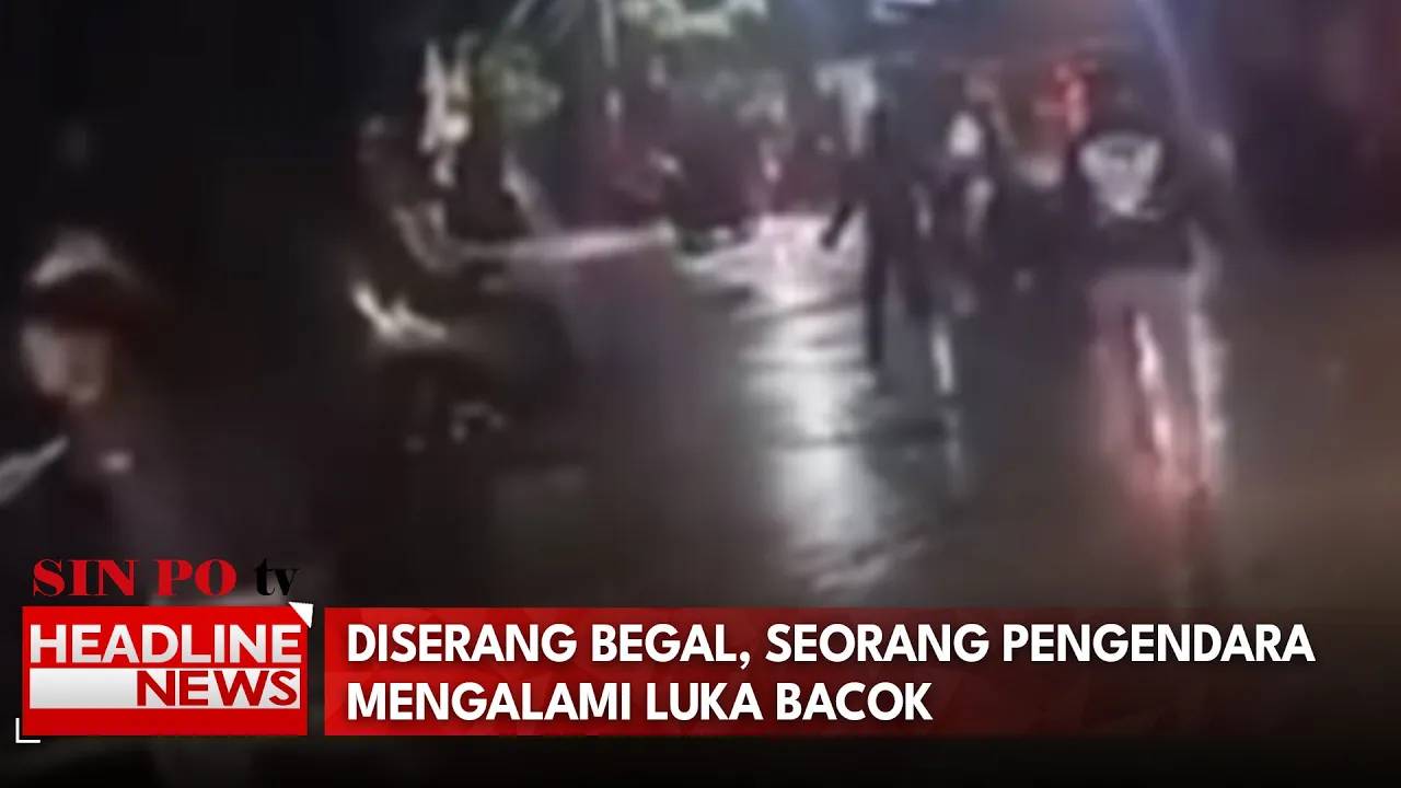 Diserang Begal, Seorang Pengendara Mengalami Luka Bacok