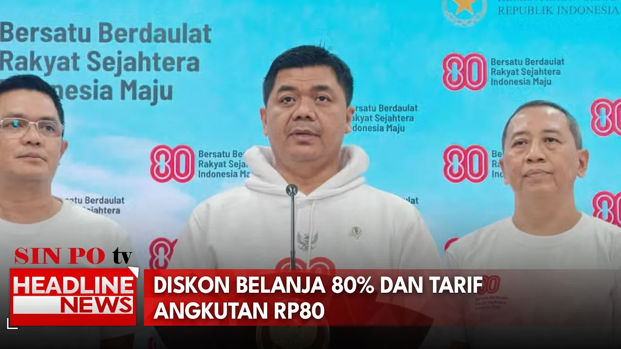 Diskon Belanja 80% dan Tarif Angkutan Rp80