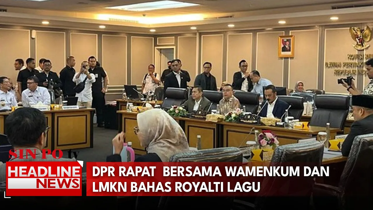 DPR Rapat Bersama Wamenkum Dan LMKN Bahas Royalti Lagu