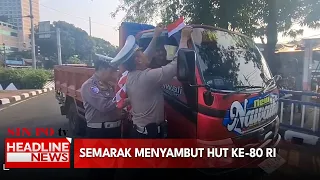 Jelang 17 Agustus, Satlantas Jakbar Bagikan Atribut Kemerdekaan Ke Pengguna Jalan