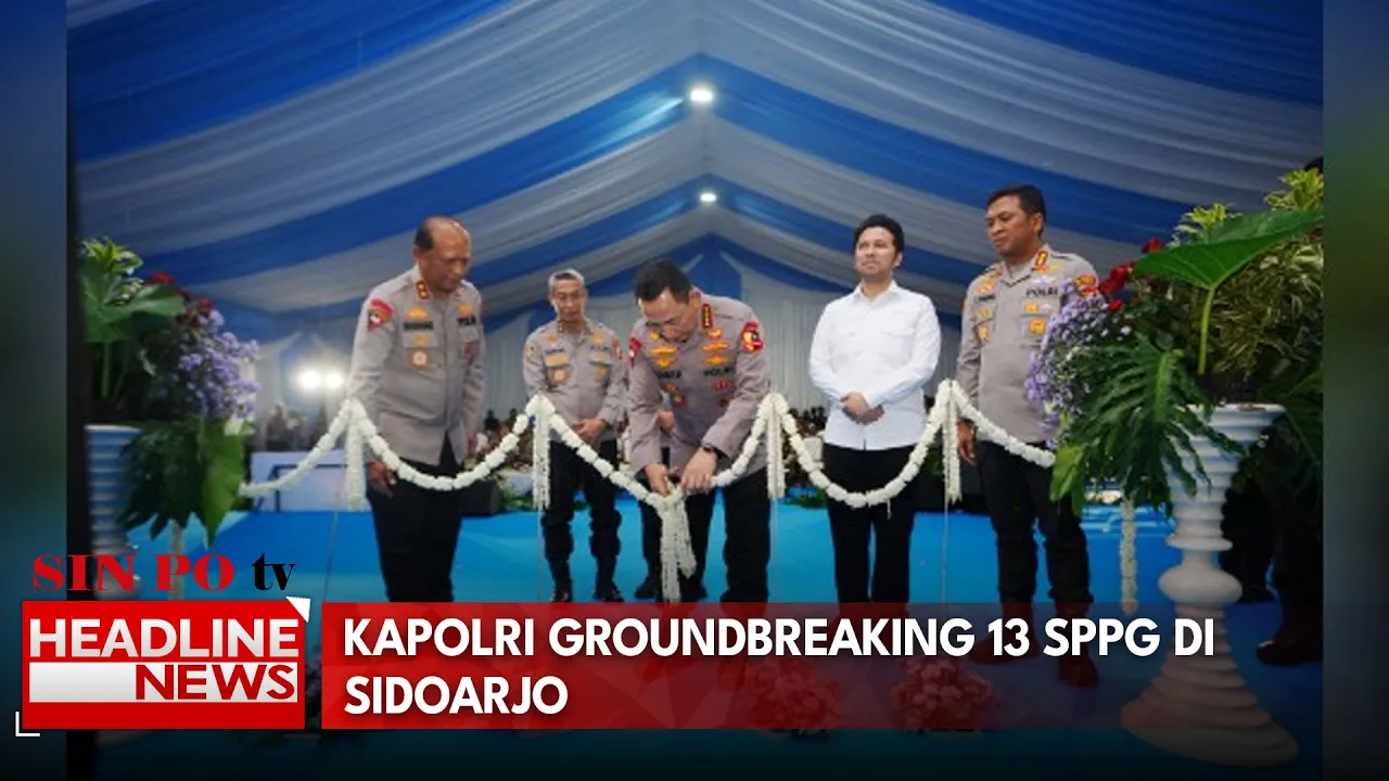 Kapolri Groundbreaking 13 SPPG Di Sidoarjo