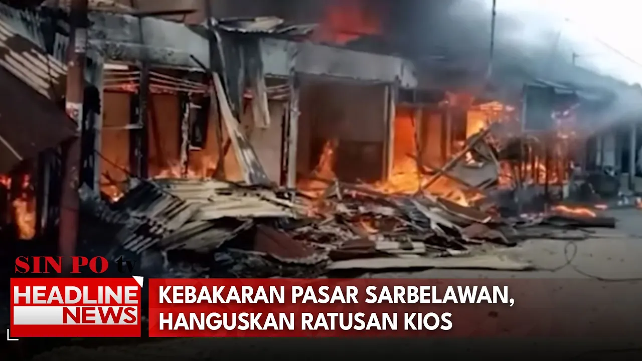 Kebakaran Pasar Sarbelawan, Hanguskan Ratusan Kios