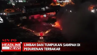 Limbah Dan Tumpukan Sampah Di Pedurenan Terbakar