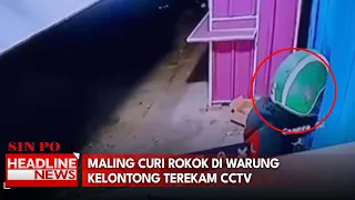 Maling Curi Rokok Di Warung Kelontong Terekam CCTV