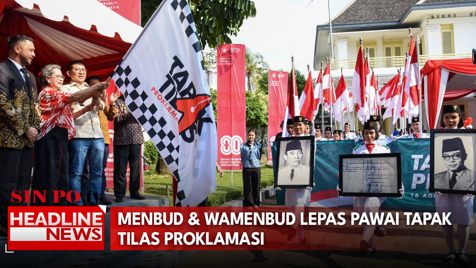 Menbud & Wamenbud Lepas Pawai Tapak Tilas Proklamasi