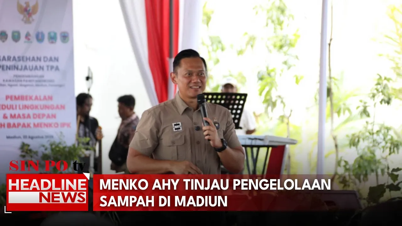 Menko AHY Tinjau Pengelolaan Sampah Di Madiun