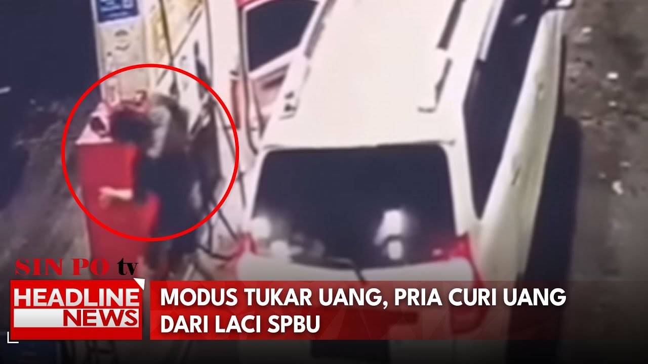 Modus Tukar Uang, Pria Curi Uang Dari Laci SPBU