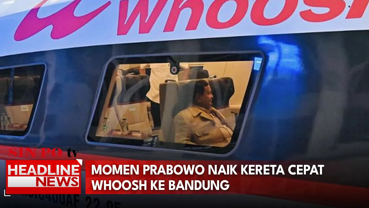 Momen Prabowo Naik Kereta Cepat Whoosh Ke Bandung