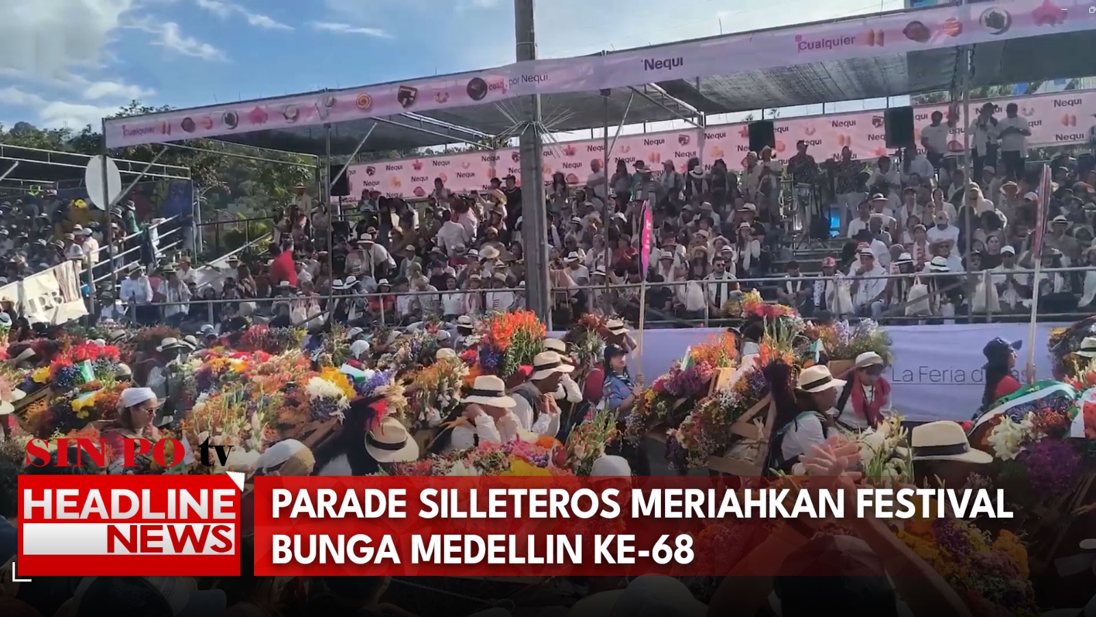 Parade Silleteros Meriahkan Festival Bunga Medellin ke-68