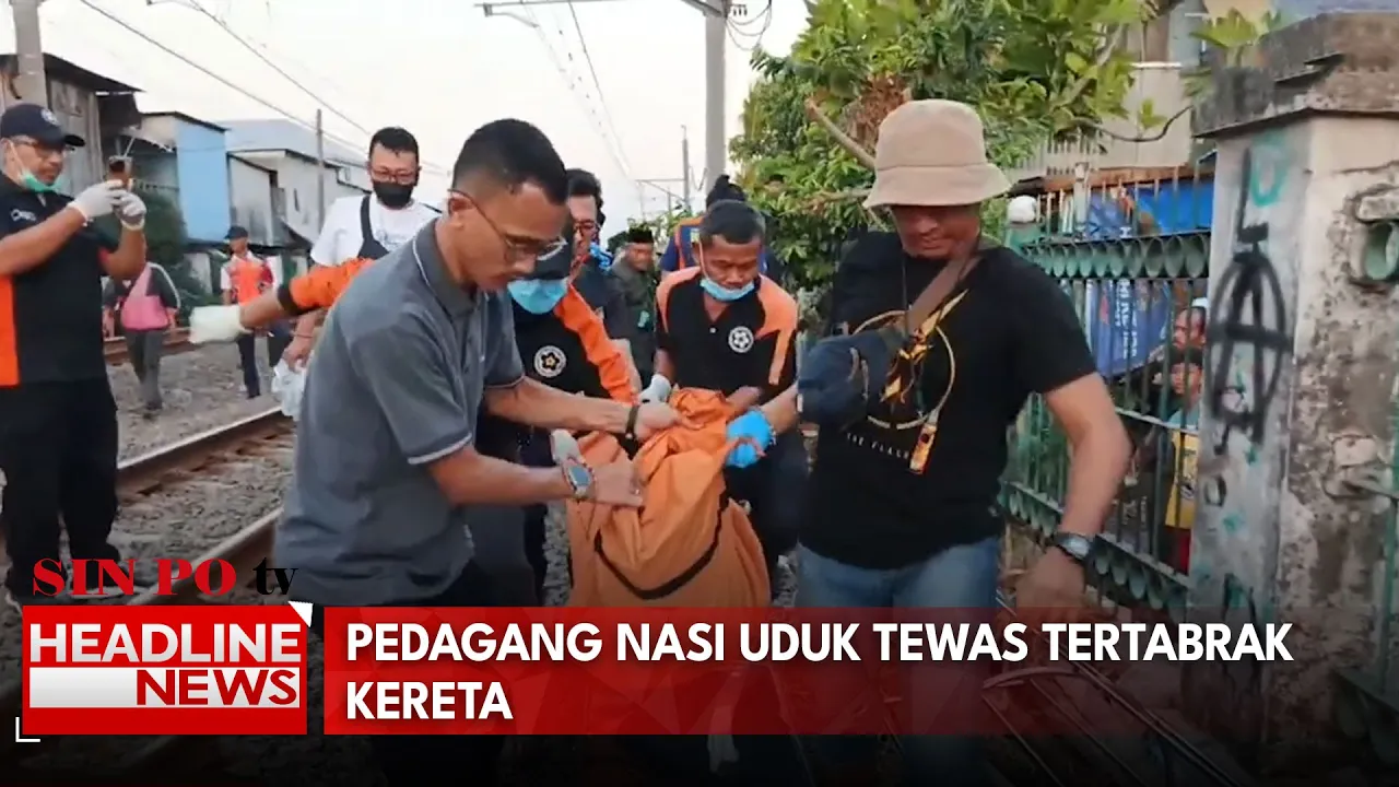 Pedagang Nasi Uduk Tewas Tertabrak Kereta