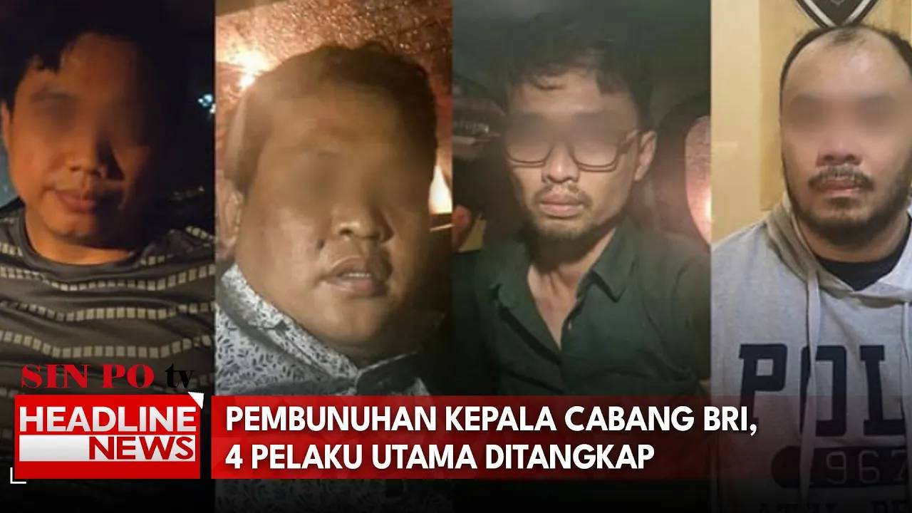 Pembunuhan Kepala Cabang BRI, 4 Pelaku Utama Ditangkap