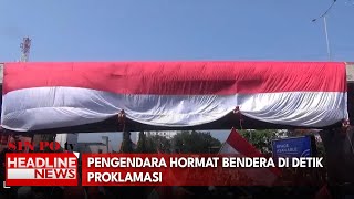 Pengendara Hormat Bendera Di Detik Proklamasi