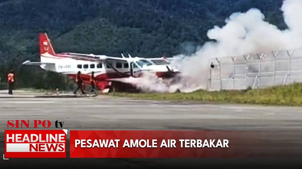 Pesawat Amole Air Terbakar