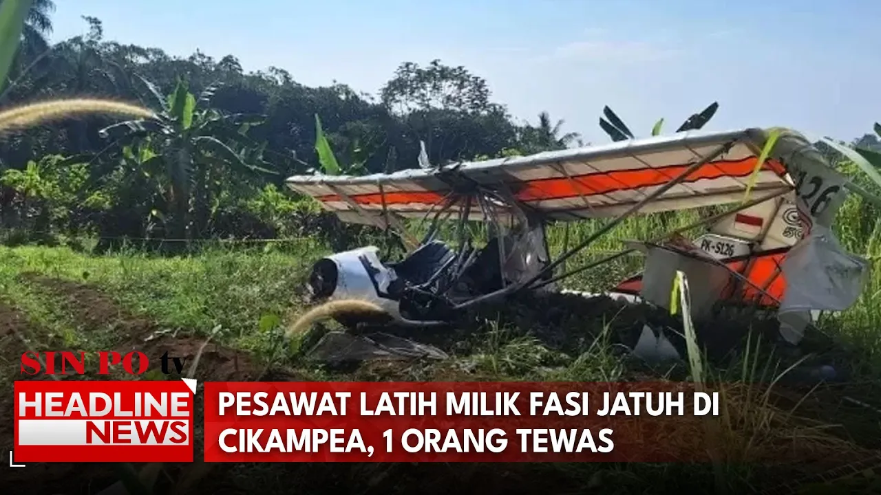 Pesawat Latih Milik Fasi Jatuh di Cikampea, 1 Orang Tewas