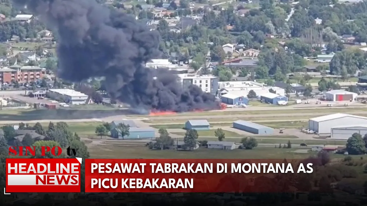 Pesawat Tabrakan Di Montana AS Picu Kebakaran