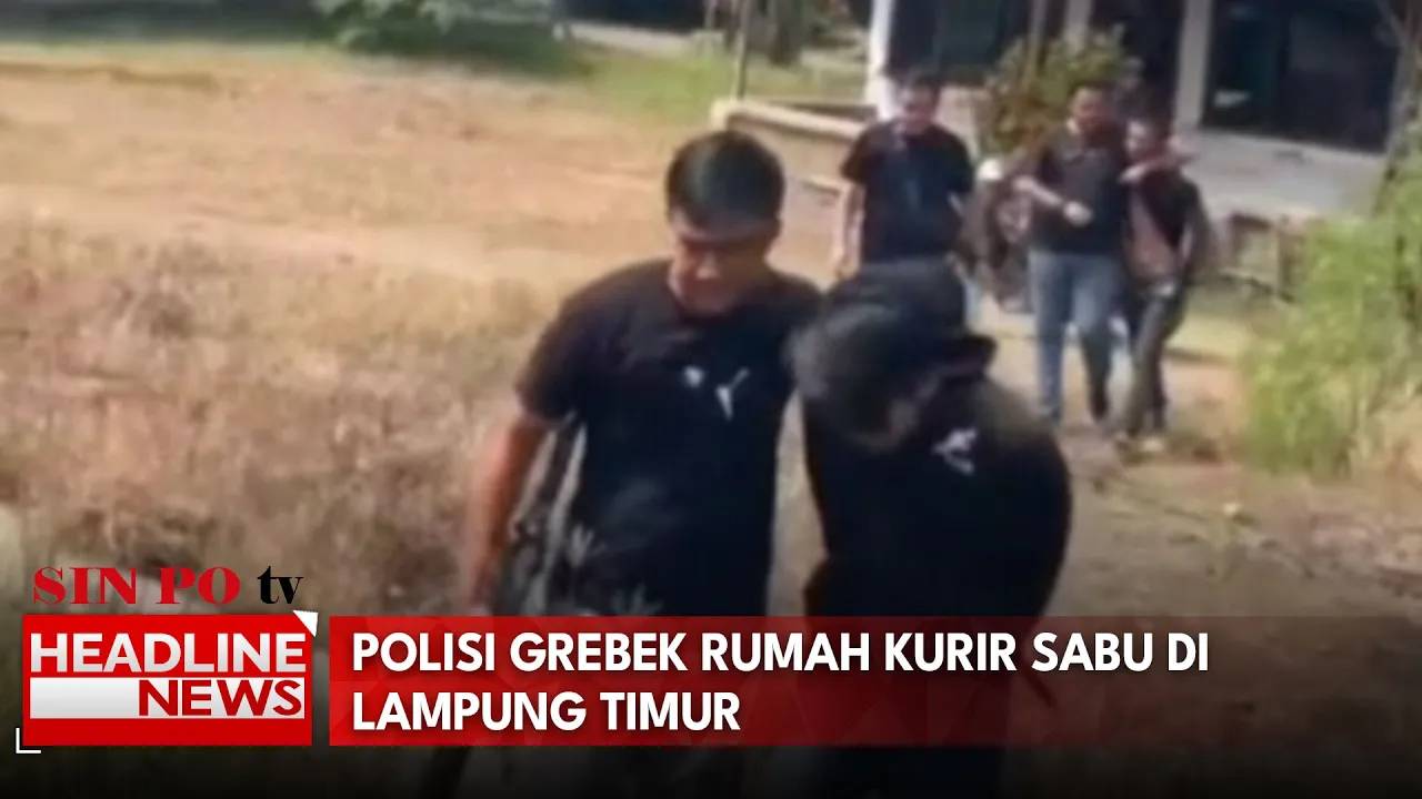 Polisi Grebek Rumah Kurir Sabu di Lampung Timur